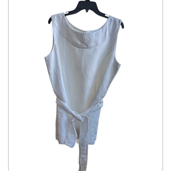 2-pc Women’s Jessica London Linen blend capris set While Size 22/20W - Picture 2 of 12